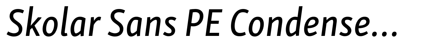 Skolar Sans PE Condensed Medium Italic